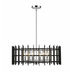 Haake - 6 Light Pendant in Fusion Style - 24 Inches Wide by 9 Inches High