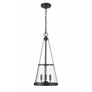 Prescott - 3 Light Pendant In Industrial Style-25 Inches Tall and 12 Inches Wide