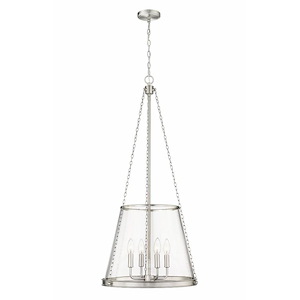 Prescott - 4 Light Pendant In Industrial Style-39.25 Inches Tall and 18 Inches Wide