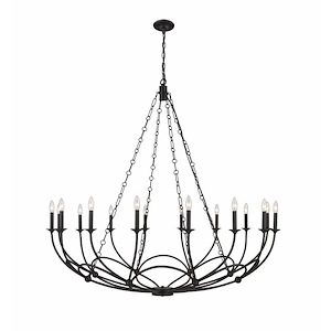 Arabella - 16 Light Chandelier In Industrial Style-53 Inches Tall and 55 Inches Wide
