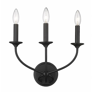 Arabella - 3 Light Wall Sconce In Industrial Style-11.5 Inches Tall and 14 Inches Wide