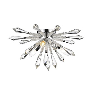 Soleia - 3 Light Flush Mount in Contemporary Style - 18 Inches Wide by 9.13 Inches High