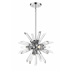 Burst - 4 Light Chandelier in Modern Style - 21 Inches Wide by 20 Inches High