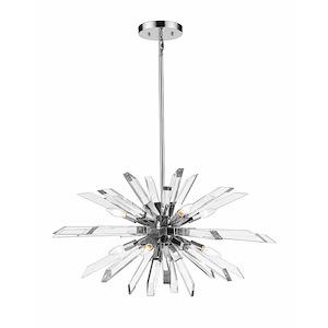 Burst - 8 Light Chandelier in Modern Style - 33.25 Inches Wide by 18.75 Inches High