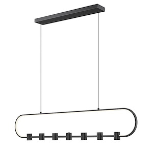 Saros - 72W 1 LED Linear Chandelier-10.75 Inch Tall and 54 Inch Wide - 1397055