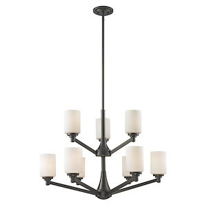 Montego - 9 Light Chandelier in Fusion Style - 31.13 Inches Wide by 67.75 Inches High
