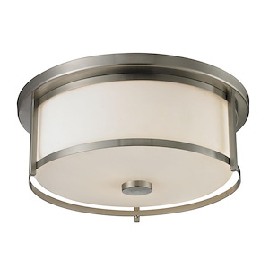 Savannah - 3 Light Flush Mount in Fusion Style - 15.75 Inches Wide by 6.13 Inches High