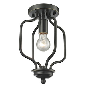 Cardinal - 1 Light Flush Mount in Fusion Style - 8 Inches Wide by 12 Inches High