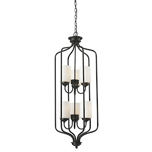 Cardinal - 6 Light Pendant in Fusion Style - 15 Inches Wide by 40.25 Inches High