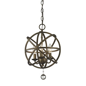 Acadia - 3 Light Pendant in Metropolitan Style - 12 Inches Wide by 17 Inches High