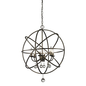 Acadia - 6 Light Pendant in Whimsical Style - 24 Inches Wide by 29.5 Inches High