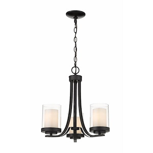 Willow - 3 Light Chandelier in Metropolitan Style - 16 Inches Wide by 17.5 Inches High - 1222382