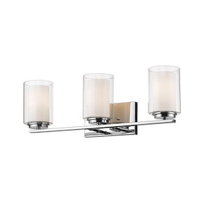 Willow - 3 Light Bath Vanity in Metropolitan Style - 24 Inches Wide by 7.75 Inches High