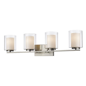 Willow - 4 Light Bath Vanity in Metropolitan Style - 31.5 Inches Wide by 7.75 Inches High