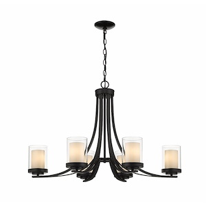 Willow - 6 Light Chandelier in Metropolitan Style - 35.25 Inches Wide by 22.25 Inches High - 1222489