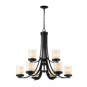 Willow - 9 Light Chandelier in Metropolitan Style - 31.25 Inches Wide by 29.25 Inches High