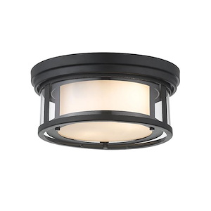 Willow - 2 Light Flush Mount In Contemporary Style-5 Inches Tall and 12 Inches Wide - 937971