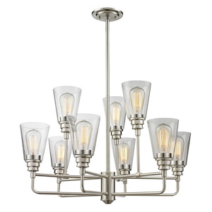 Annora - 9 Light Chandelier in Utilitarian Style - 29 Inches Wide by 53.5 Inches High