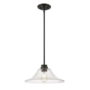 Annora - 1 Light Mini Pendant in Utilitarian Style - 14 Inches Wide by 53.88 Inches High