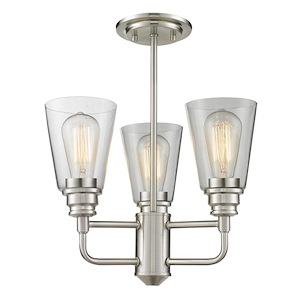 Annora - 3 Light Semi-Flush Mount in Utilitarian Style - 15 Inches Wide by 17.38 Inches High - 464547