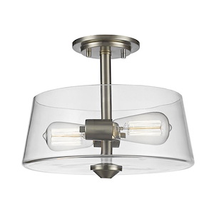 Annora - 2 Light Semi-Flush Mount in Restoration Style - 12 Inches Wide by 10 Inches High