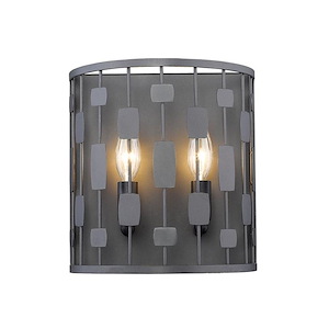 Almet - 2 Light Wall Sconce in Metropolitan Style - 9.25 Inches Wide by 10 Inches High