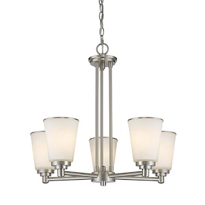 Jarra - 5 Light Chandelier in Fusion Style - 24 Inches Wide by 21.5 Inches High