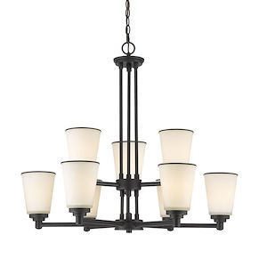 Jarra - 9 Light Chandelier in Fusion Style - 30 Inches Wide by 28.5 Inches High