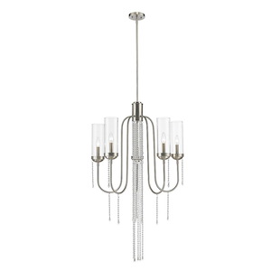 Siena - 5 Light Chandelier in Fusion Style - 26 Inches Wide by 90.63 Inches High