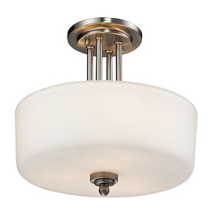 Cardinal - 3 Light Semi-Flush Mount in Fusion Style - 13 Inches Wide by 12 Inches High - 464643