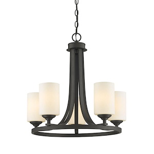 Bordeaux - 5 Light Chandelier in Fusion Style - 21.5 Inches Wide by 21.5 Inches High
