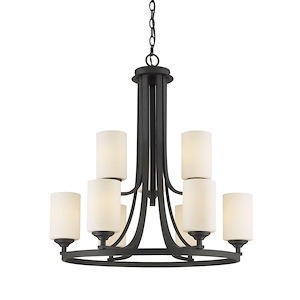 Bordeaux - 9 Light Chandelier in Fusion Style - 26.25 Inches Wide by 28.38 Inches High