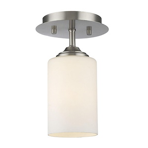 Bordeaux - 1 Light Flush Mount in Fusion Style - 5.5 Inches Wide by 9 Inches High