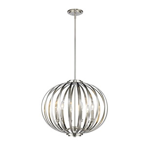 Moundou - 6 Light Pendant in Fusion Style - 24 Inches Wide by 21.25 Inches High