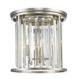 Monarch - 3 Light Flush Mount in Fusion Style - 14 Inches Wide by 13.88 Inches High