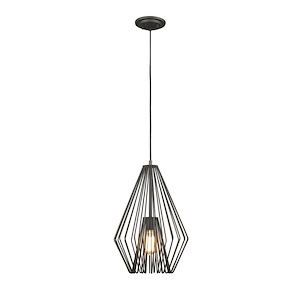 Quintus - 1 Light Mini Pendant in Modern Style - 12.25 Inches Wide by 18.5 Inches High