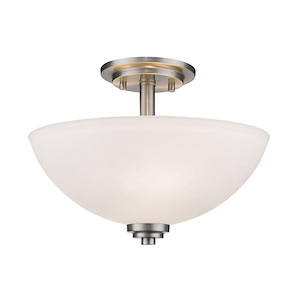 Ashton - 3 Light Semi-Flush Mount in Contemporary Style - 15.75 Inches Wide by 11 Inches High