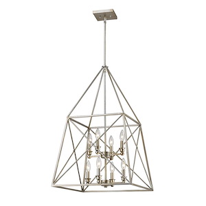 Trestle - 8 Light Pendant in Industrial Restoration Style - 20 Inches Wide by 31.75 Inches High