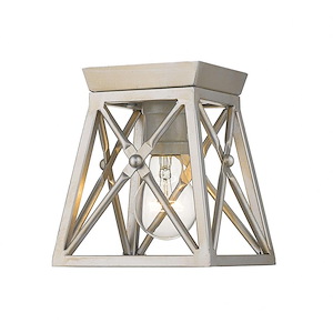 Trestle - 1 Light Flush Mount in Industrial Restoration Style - 6 Inches Wide by 7 Inches High