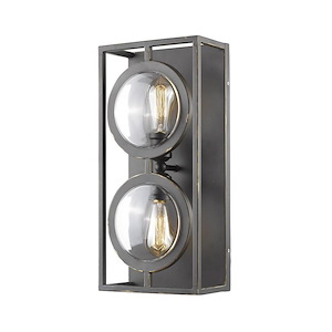 Port - 2 Light Wall Sconce in Coastal Style - 9 Inches Wide by 19 Inches High