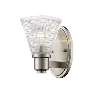 Intrepid - 1 Light Wall Sconce in Transitional Style - 5 Inches Wide by 8.5 Inches High - 600682