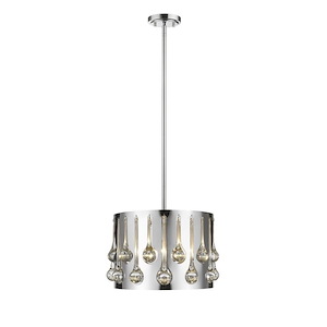 Oberon - 3 Light Pendant in Fusion Style - 12.5 Inches Wide by 56.75 Inches High