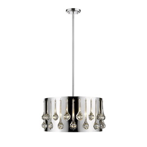 Oberon - 4 Light Pendant in Fusion Style - 17 Inches Wide by 56.75 Inches High