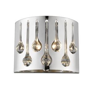 Oberon - 2 Light Wall Sconce in Fusion Style - 12 Inches Wide by 9 Inches High