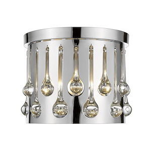 Oberon - 3 Light Flush Mount in Fusion Style - 13 Inches Wide by 9.75 Inches High - 689038