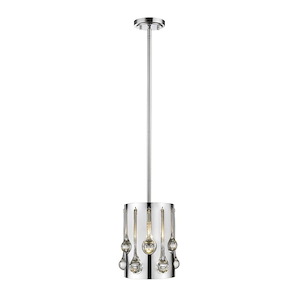 Oberon - 1 Light Mini Pendant in Transitional Style - 6.5 Inches Wide by 56.75 Inches High