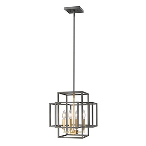 Titania - 4 Light Pendant In Architectural Style-14 Inches Tall and 14 Inches Wide - 1093860