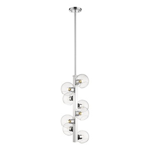 Marquee - 8 Light Pendant in Linear Style - 14 Inches Wide by 29.5 Inches High
