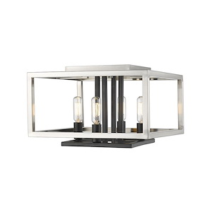 Quadra - 4 Light Flush Mount in Linear Style - 13 Inches Wide by 8.5 Inches High - 689131