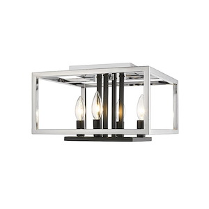 Quadra - 4 Light Flush Mount in Linear Style - 13 Inches Wide by 8.5 Inches High - 746933